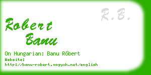 robert banu business card