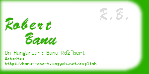 robert banu business card